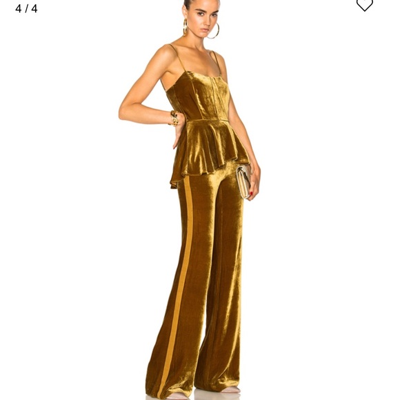 VERONICA BEARD | Ramsey wide leg tux pants gold 2 - Picture 3 of 9
